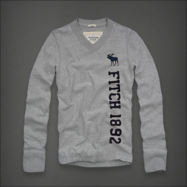 Abercrombie Fitch Hombres cuello en V Largo Remera AF5967